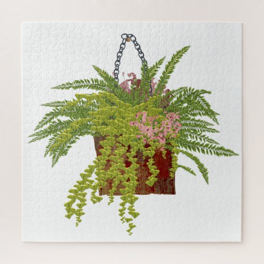 Fern Ivy Hanging Plant Botanische Illustratie Kuns Legpuzzel (Verticaal)