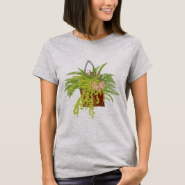 Fern Ivy Hanging Plant Botanische Illustratie Kuns T-shirt