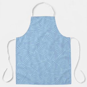 Fern Leaf Blue Apron Schort