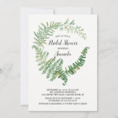 Fern Leaf Bruids Douche Uitnodiging (Voorkant)