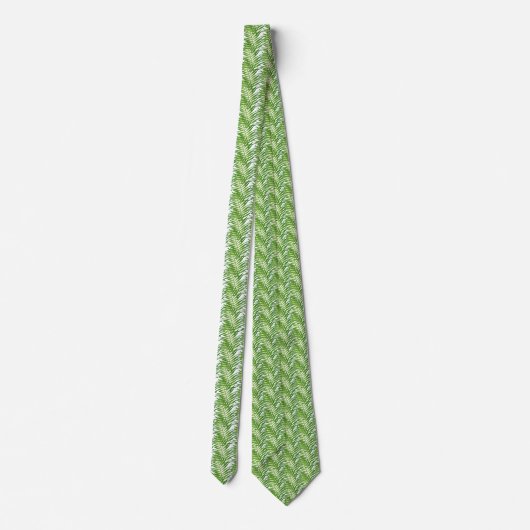 Fern Leaf Frond Design Necktie Stropdas (Achterkant)