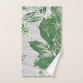 Fern Leaf Print Green Painting Fiber Art Bad Handdoek (Handdoek)