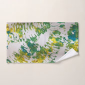 Fern Leaf Print Green Painting Fiber Art Bad Handdoek (Handdoek)