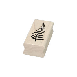 Fern Leaf Wood Art Stamp Rubberstempel