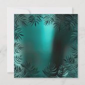 Fern Leafs Framed Crystals Blauwgroen Aquatic Luxu Kaart (Achterkant)