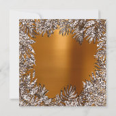 Fern Leafs Framed Crystals Ivory Honey Gold Kaart (Achterkant)