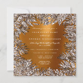 Fern Leafs Framed Crystals Ivory Honey Gold Kaart (Voorkant)