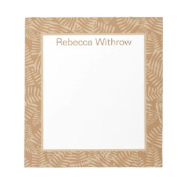 Fern Leaves Camel Notepad Notitieblok