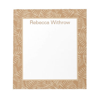 Fern Leaves Camel Notepad Notitieblok