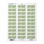 Fern Leaves, Light Green. Etiket (Full Sheet)