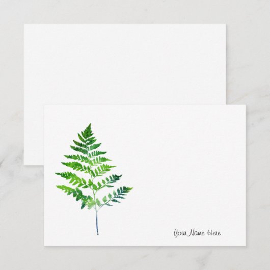 Fern Leaves Notitiekaartje (Voorkant / Achterkant)