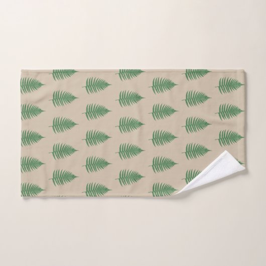 Fern Leaves on Light Beige Bad Handdoek (Handdoek)