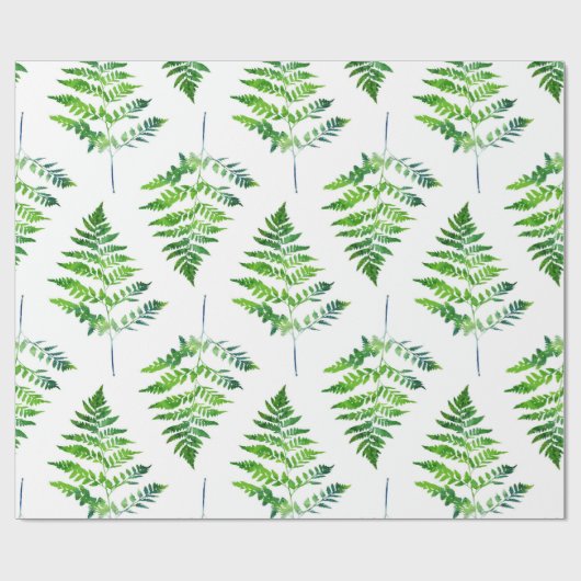 Fern Leaves Pattern Cadeaupapier (Vlak)