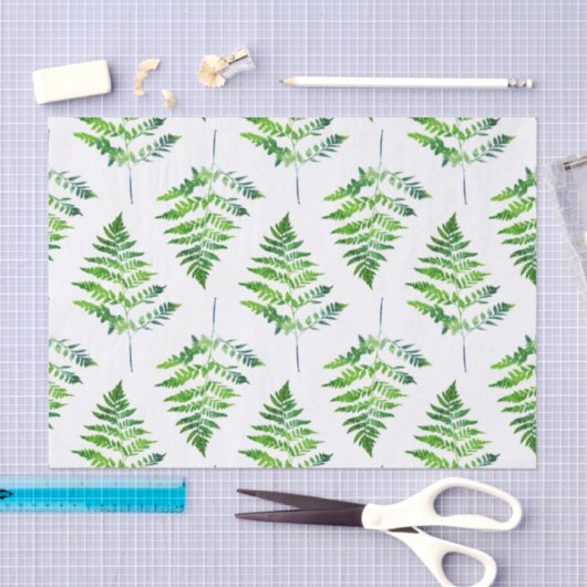 Fern Leaves Pattern Tissuepapier (Craft)