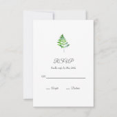 Fern Leaves RSVP Kaartje (Voorkant)