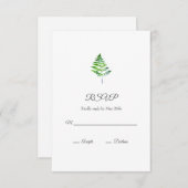 Fern Leaves RSVP Kaartje (Voorkant / Achterkant)