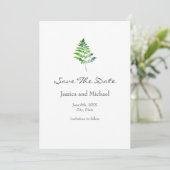 Fern Leaves Save The Date (Staand voorkant)