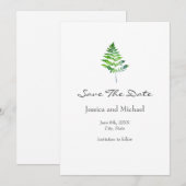 Fern Leaves Save The Date (Voorkant / Achterkant)