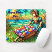 FERN ~ Meisje met een kruiwagen van eieren ~ Muismat (Met muis)