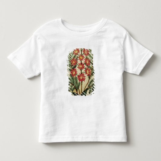 Fern met rode en gele bloemen kinder shirts (Voorkant)