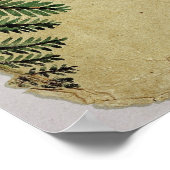 Fern met rode en gele bloemen poster (Hoek)