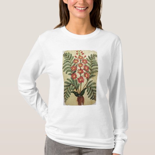 Fern met rode en gele bloemen t-shirt (Voorkant)