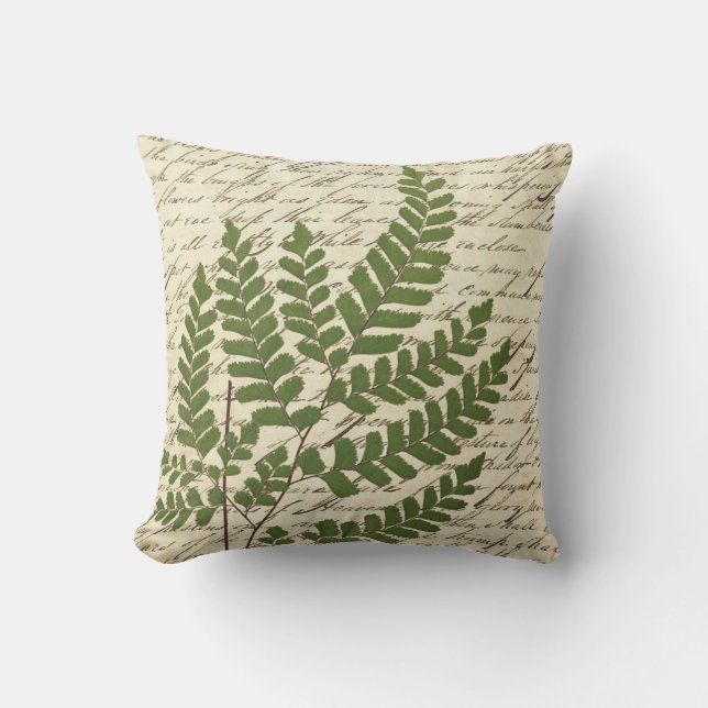 Fern on Script Pillow 1 Kussen (Voorkant)