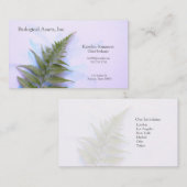 Fern op blauwe penseelstreken visitekaartje (Voorkant / Achterkant)