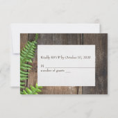 fern op hout RSVP Kaart (Voorkant)