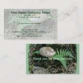 Fern & paddenstoel op Stump Visitekaartje (Voorkant / Achterkant)