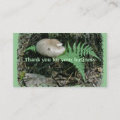 Fern & paddenstoel op Stump Visitekaartje (Achterkant)