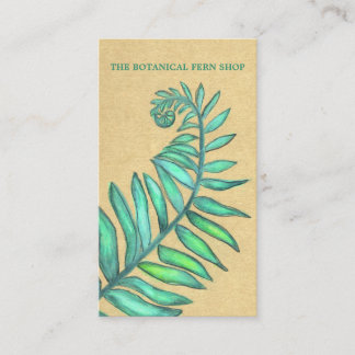 Fern Pastel Blue Fiddlehead Visitekaartje