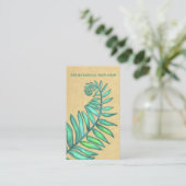 Fern Pastel Blue Fiddlehead Visitekaartje (Staand voorkant)