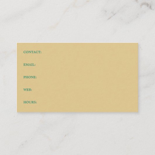 Fern Pastel Blue Fiddlehead Visitekaartje (Achterkant)