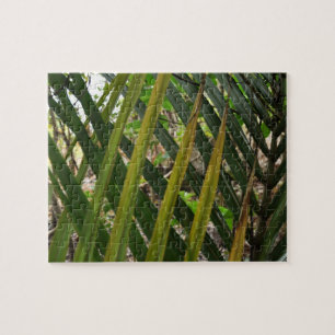 fern patroonpuzzel groen op groen legpuzzel