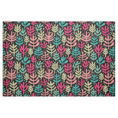 Fern Pattern - Vijf kleuren op zwart Stof (Fat Quarter)