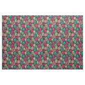 Fern Pattern - Vijf kleuren op zwart Stof (Yard (91,4 cm))