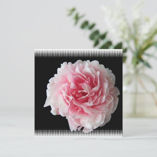 Fern Peony Invitation Kaart (Staand voorkant)