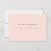 Fern Pepper Tree laat tuinroze Rsvp Kaartje (Achterkant)