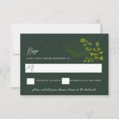 Fern Pepper Tree Leaves Garden Donkergroen RSVP Kaartje (Voorkant)