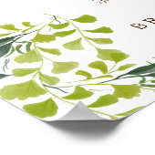 Fern Pepper Tree Leaves Wedding Seating Chart Poster (Hoek)