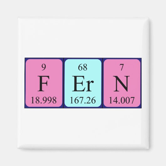 Fern periodieke tabelnaam magnet (Voorkant)