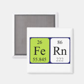 Fern periodieke tabelnaam magnet (Voorkant / Achterkant)