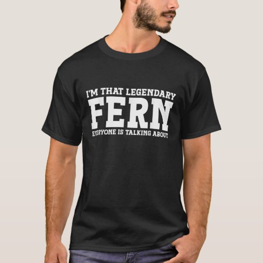 Fern Persoonlijke naam Vrouwen Meisje Grappig Fern T-shirt (Voorkant)