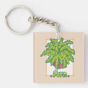 Fern Pixelart, Pixel Art Sleutelhanger