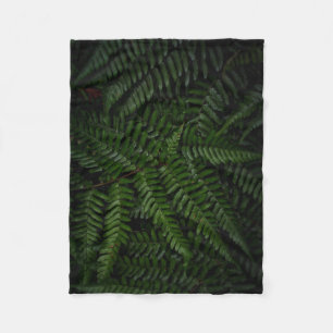 Fern plant fleece deken
