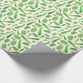 Fern Plant Frond Leaves Pattern Cadeaupapier (Hoek)