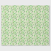 Fern Plant Frond Leaves Pattern Cadeaupapier (Vlak)