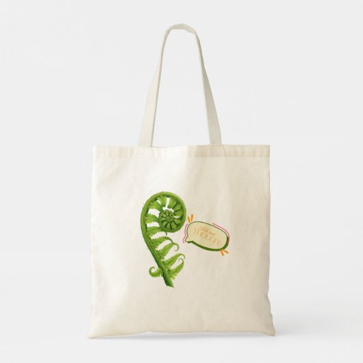 Fern Real, Though — Fiddlehead Pun Tote Bag (Achterkant)