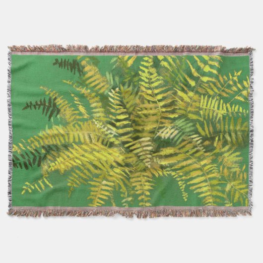 Fern, schijfjes, groene goudgele groen deken (Voorkant)